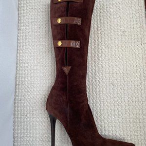 Designer Casadei Suede Boots - Rare Find!